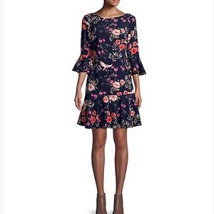 Eliza J. Ruffled Floral Dress
